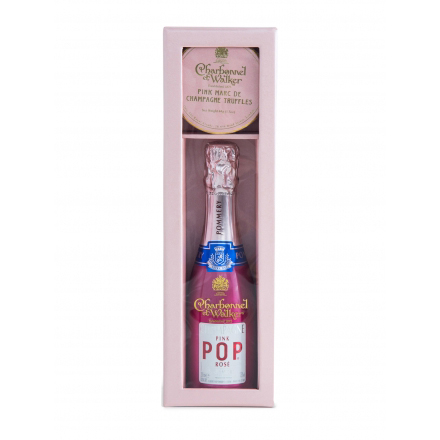 Pommery Pink POP Rose 20cl Champagne And Charbonnel Truffles Gift Box Set